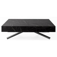 COUCHTISCH Cavetta X höhenverstellbar ausziehbar, Marmor Schwarz 120-200/80/27-76 cm - Anthrazit/Schwarz, Holzwerkstoff/Metall (80/200/76cm) - WFL GROUP