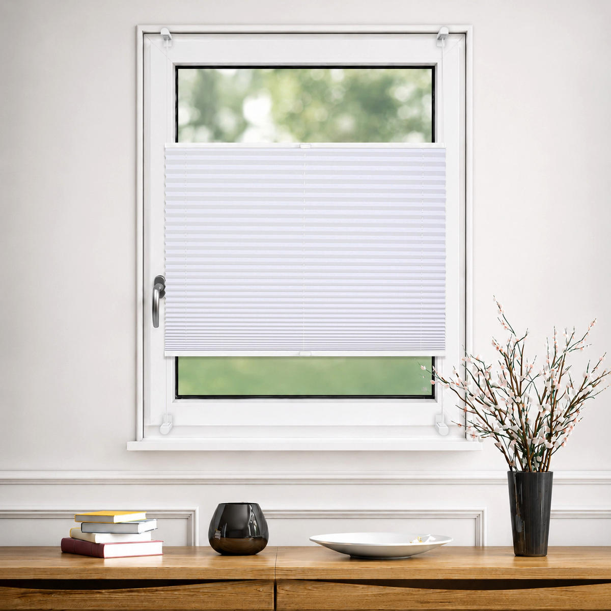PLISSEE Thermo Basic 75 x 210cm Klemmfix ohne Bohren - Weiß, Textil (75/210/210cm) - Deco-Raum