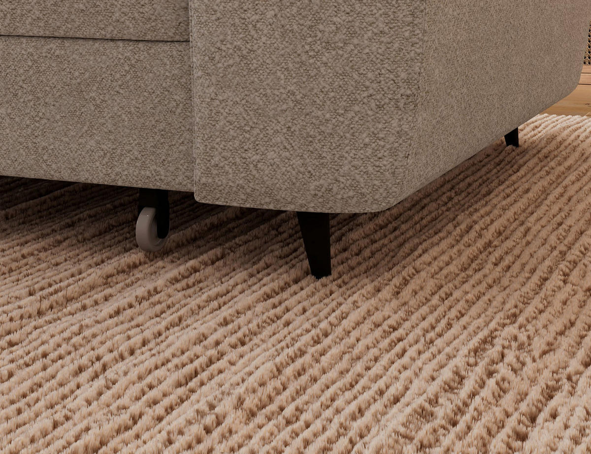 ECKSOFA Vesteria mit Schlaffunktion und Bettkasten – Modernes Design, verstellbare Kopfstützen und hoher Sitzkomfort - Beige, Kunststoff (279/72cm) - Wohnideebilder