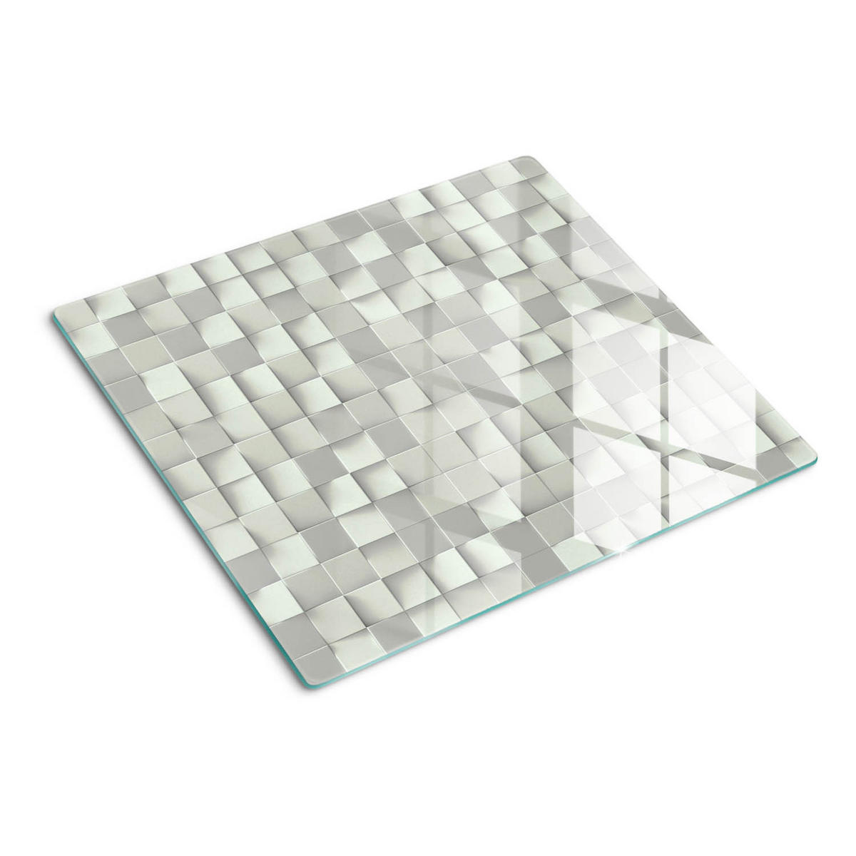 GLASPLATTE 60x52 cm Geometrische Figuren - Weiß, Glas (60/0.4/52cm) - TULUP