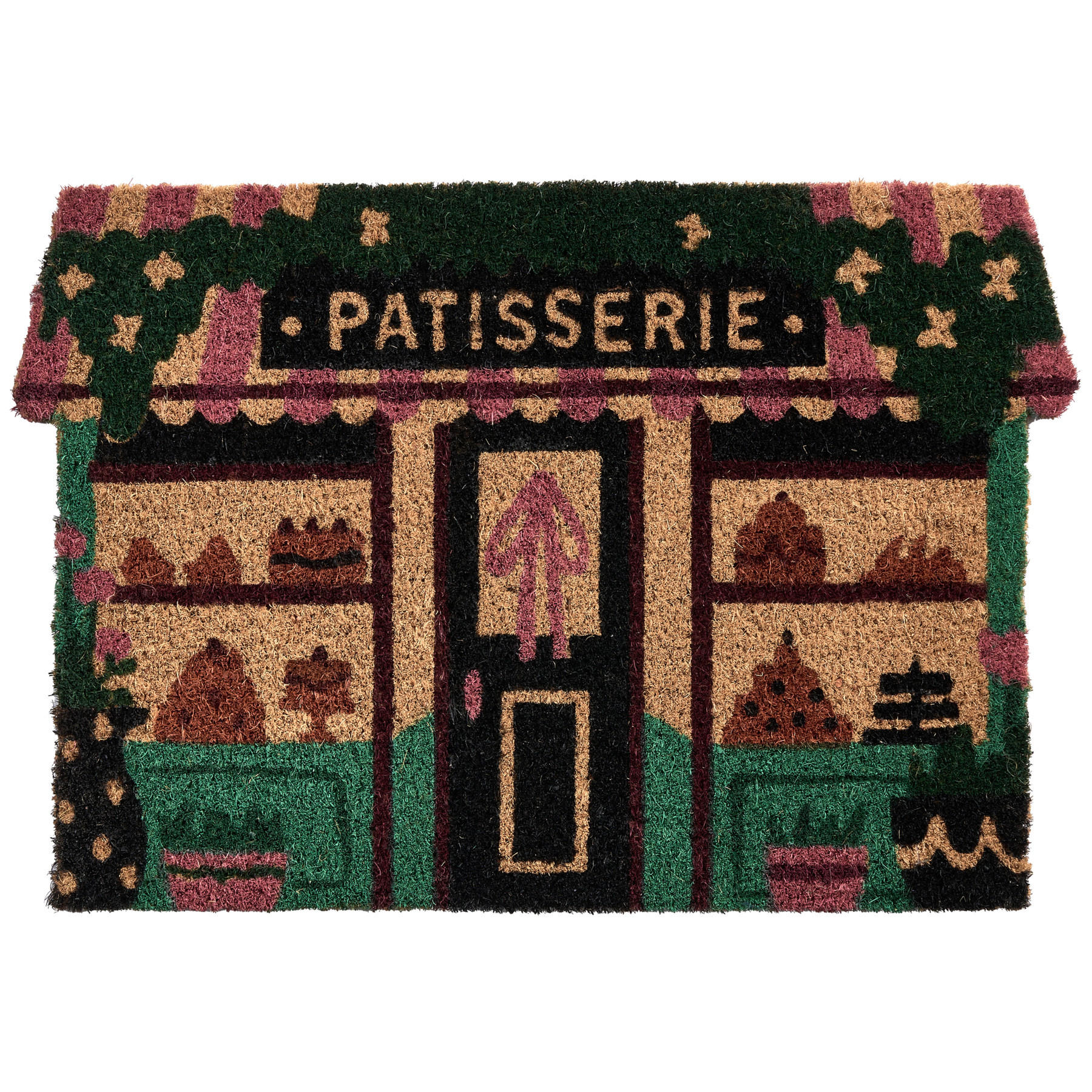 FUSSMATTE Bunt 40/60 cm Kokosfasern Ternate - Multicolor, Textil (40/60cm) - Beliani