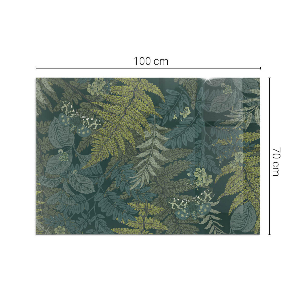 GLASPLATTE für Kamin 100x70 cm - Grün, Glas (100/70/0.4cm) - TULUP