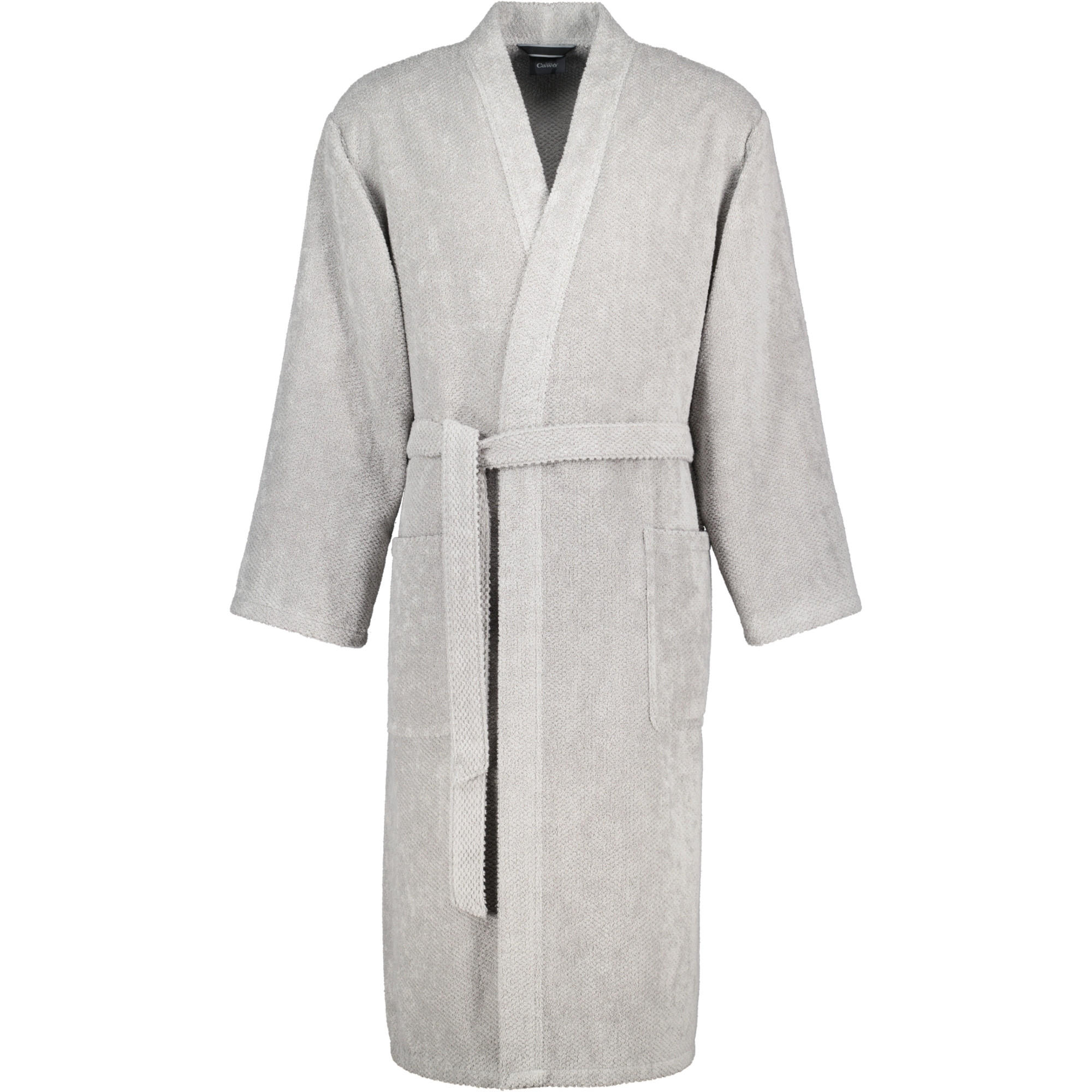 BADEMANTEL HERREN KIMONO PURE 5622 STEIN - 727 - Grau, Textil (Lnull) - Cawoe