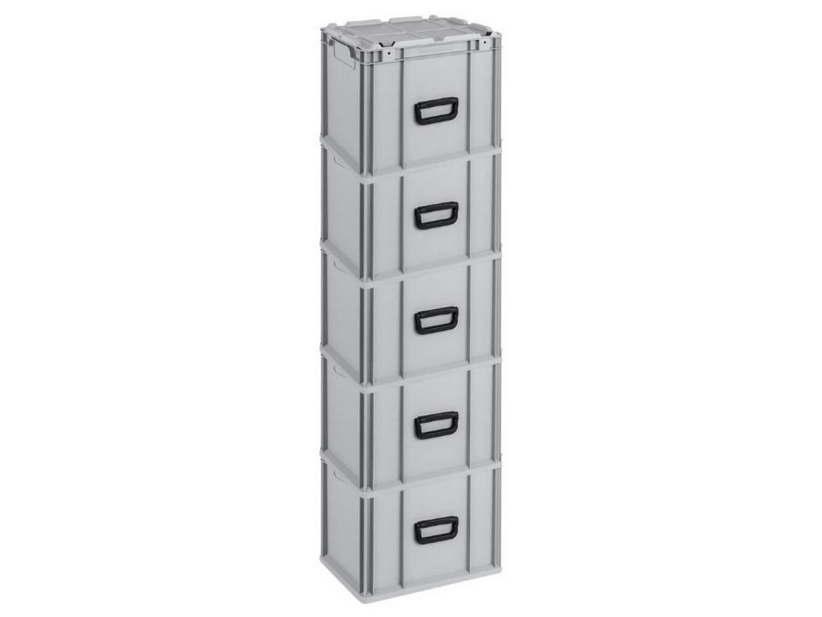 EUROBOX 5x Nextgen Portable 335x30x40cm 30 Liter - Grau, Kunststoff (30/33.5/40cm) - PROREGAL
