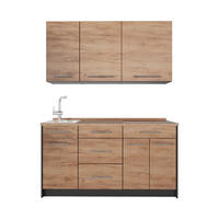 SAMOSTATNÁ KUCHYŇA Fame-Line, Dub Goldkraft/antracitová, 150 cm, AP Oak - dub medový/antracitová, kompozitné drevo (150/82/60cm) - Vicco