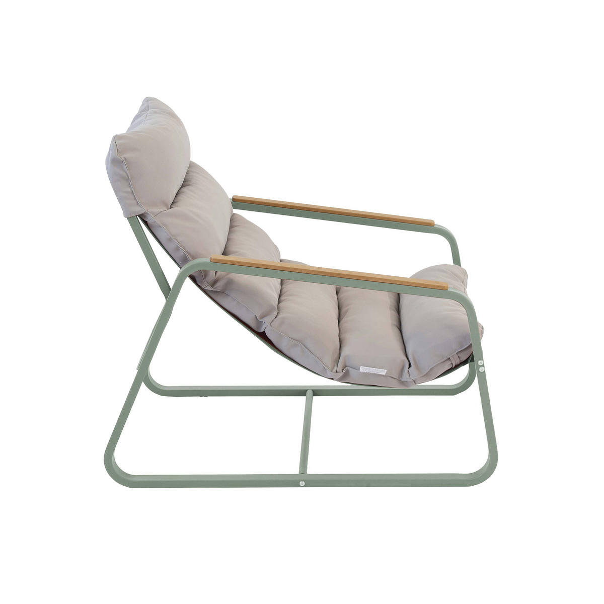 GARTEN-RELAXSESSEL mit Fußstütze, Kaktusgrünen - Grün, Textil (72/77/91cm) - Oviala