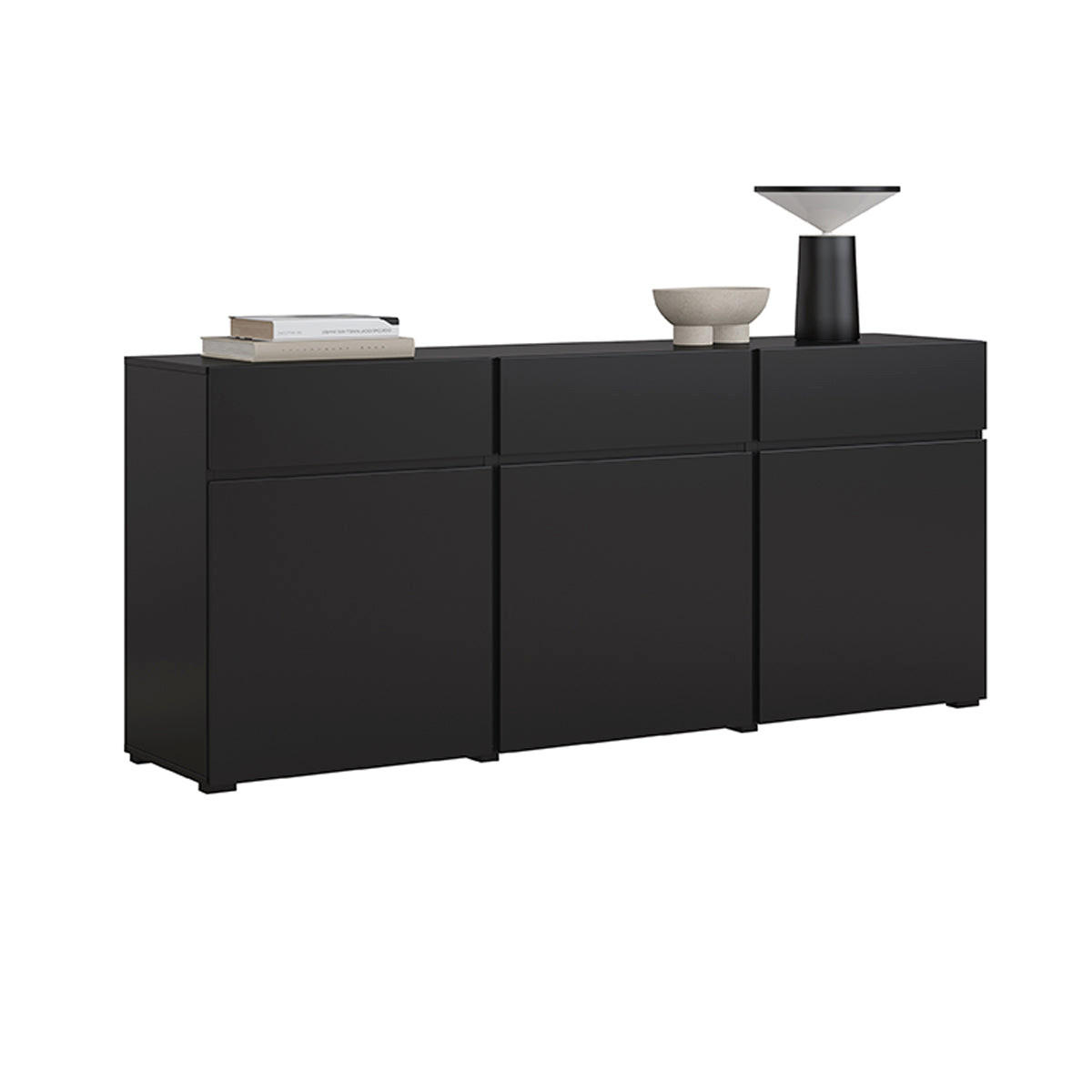 SIDEBOARD Lilia Černá - černá, kompozitní dřevo (180/78/40cm) - Petits-meubles