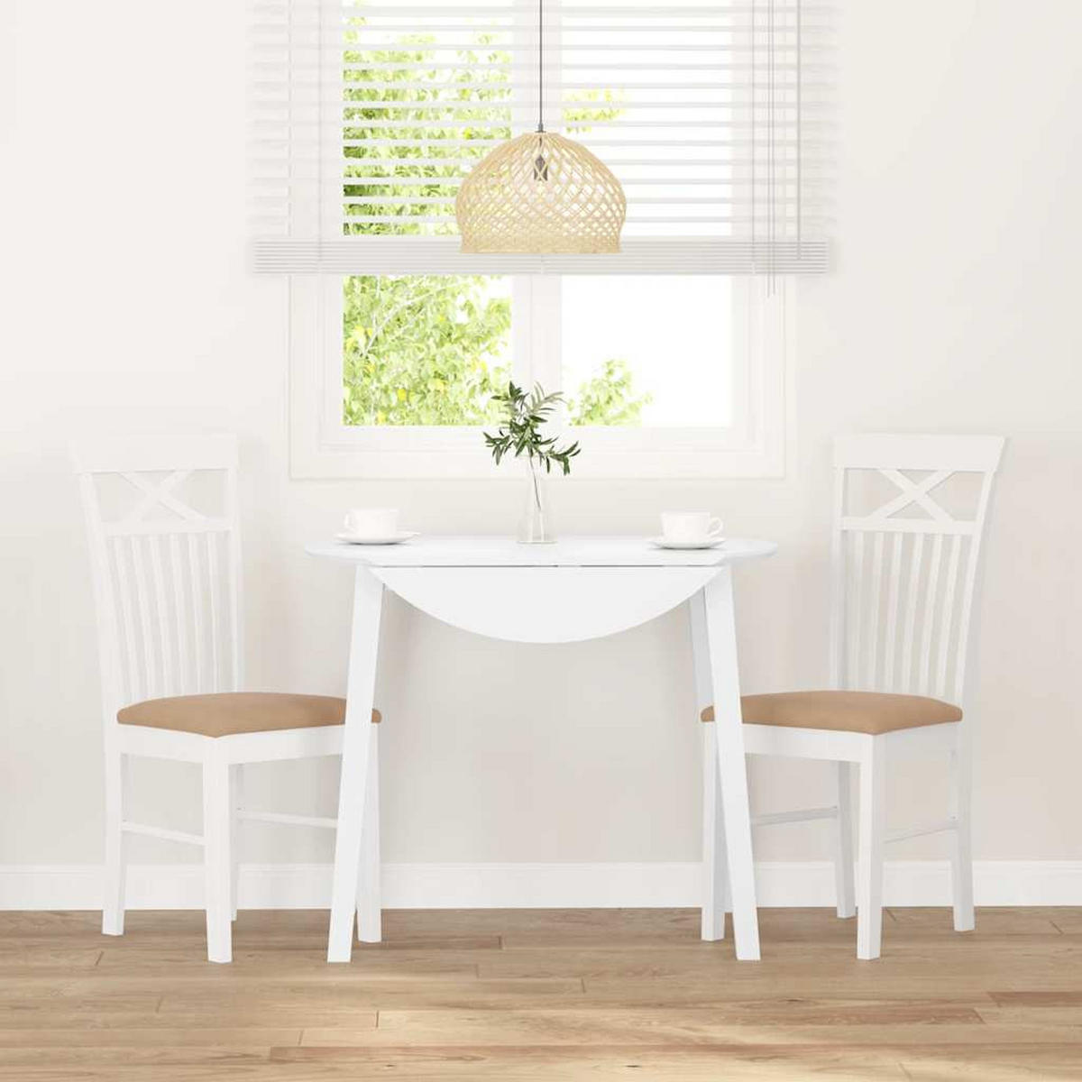 STUHL-SET 2 Stk Eisenhain 42.5/94/53.5 cm - Weiß, Holz (42.5/94/53.5cm) - ZMH
