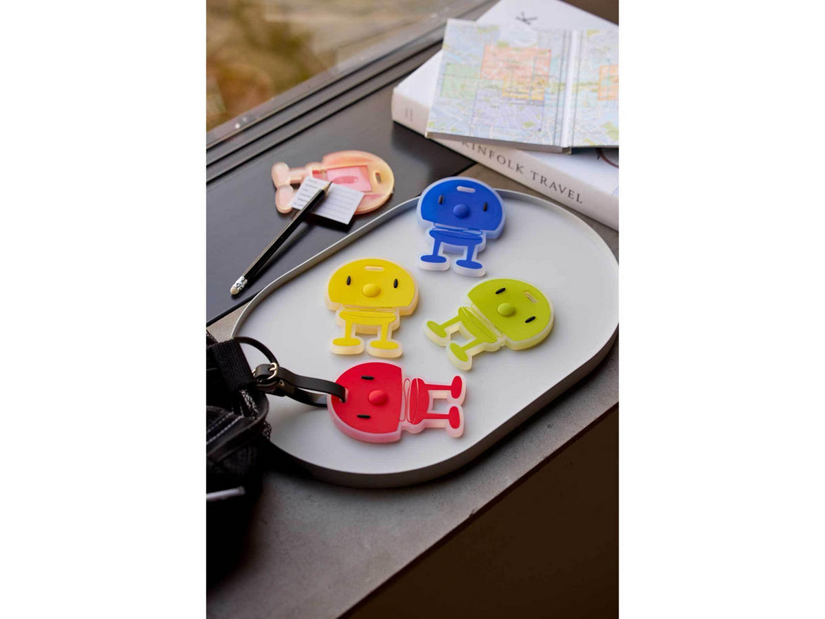 TASCHENANHÄNGER Bag tag blau 10,5 x 8 cm - Blau, Kunststoff (8/1/10.5cm) - Hoptimist