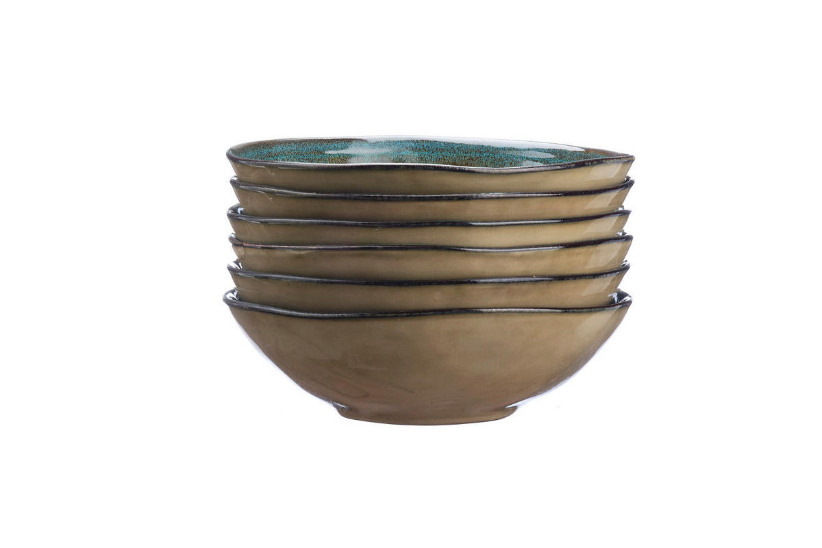 SCHALEN Insel Ø20cm - 6er-Set - Land & Meer - Braun, Keramik - Björn
