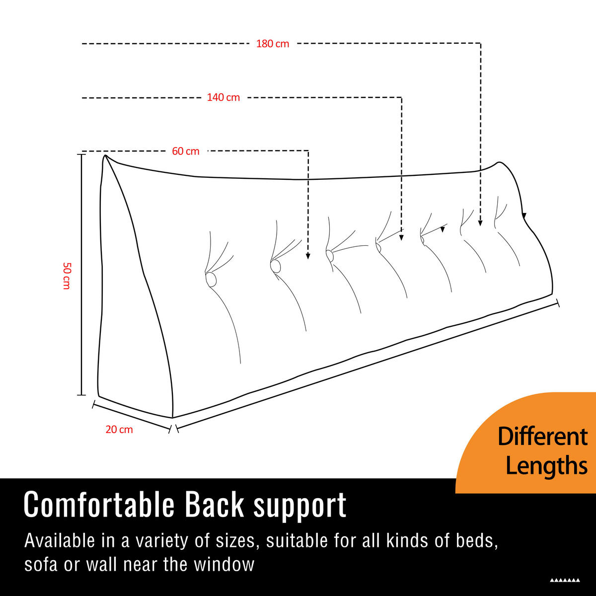 KEILKISSEN Ergonomisches Rosa Blumen 180cm - Pink, Textil (20/180cm) - Vercart