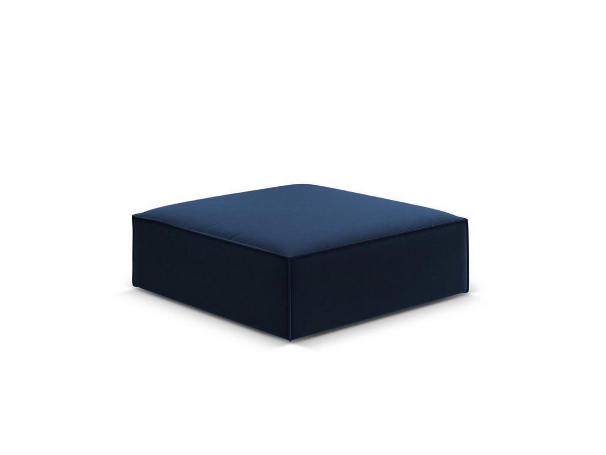 POUF Kaelle aus Samt königsblau - Blau, Textil (80/38/100cm) - Micadoni