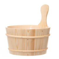 HOLZEIMER Sauna 4 l mit Plastikeinsatz - Beige, Holz (25.5/27/27cm)