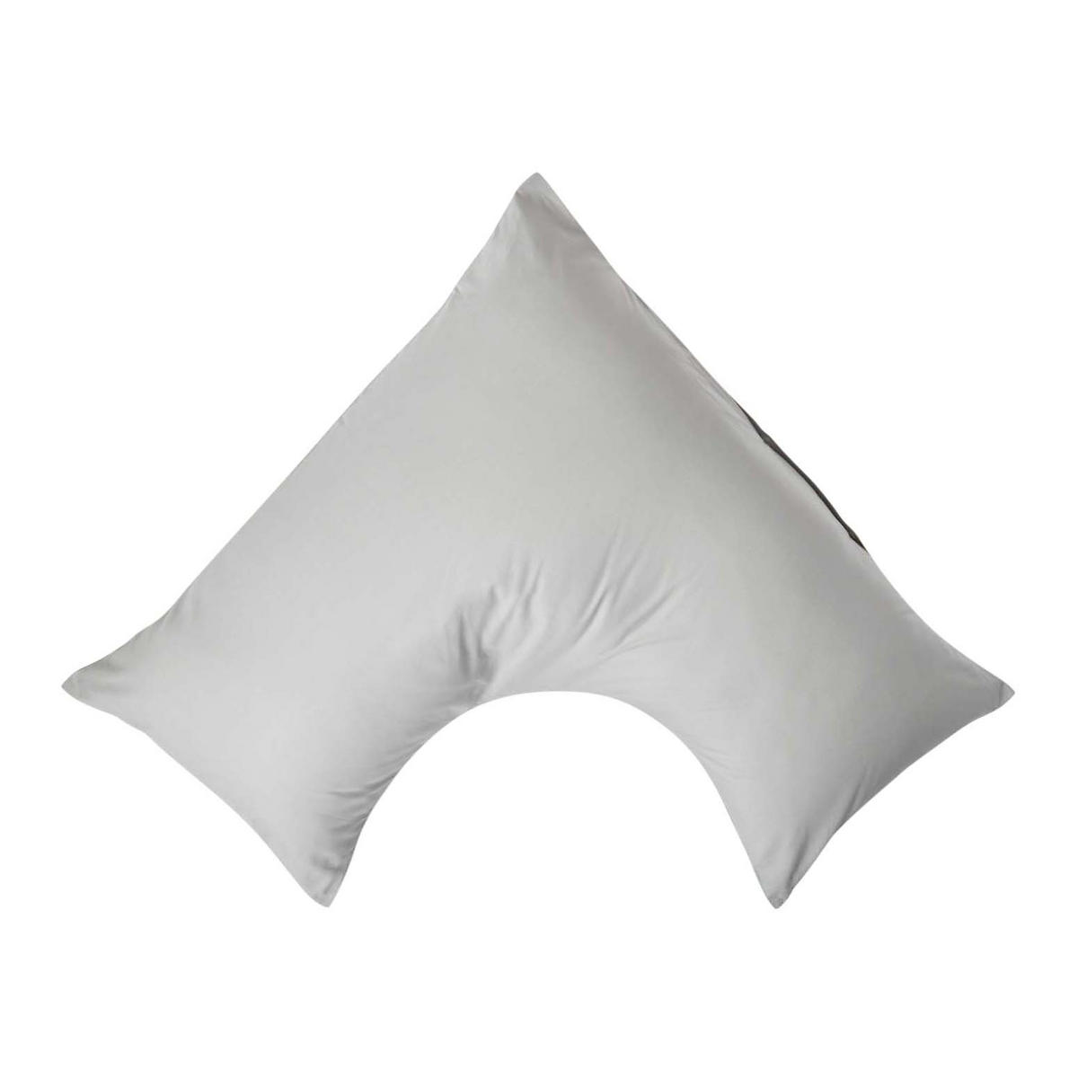 KISSENBEZUG für V-Form-Kissen, Perkal, Fadendichte 200 - Grau, Textil (38/76cm) - Homescapes