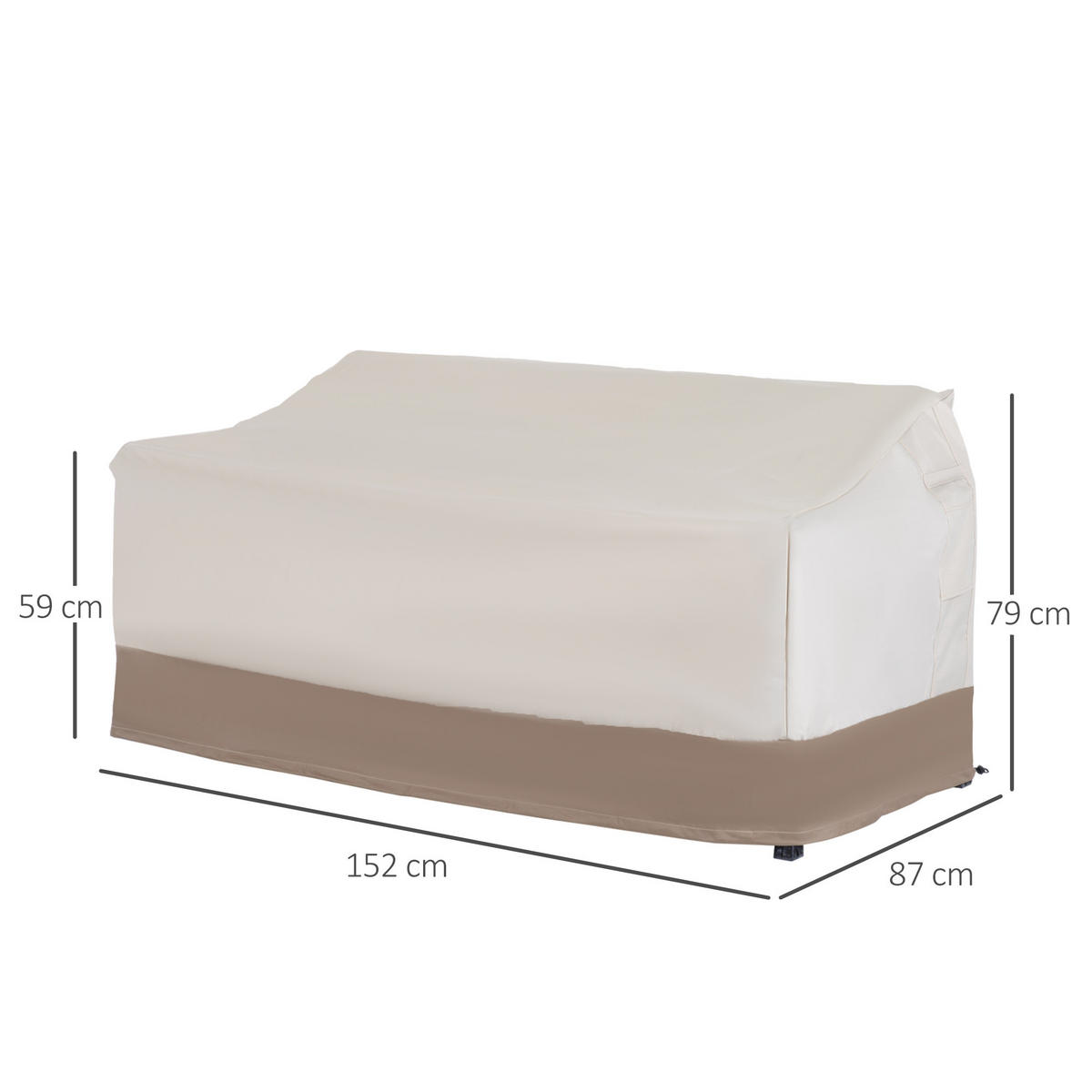 SCHUTZHÜLLE Beige und Braun 1 Stück - Beige, Kunststoff/Textil (152/79/87cm) - GiPP