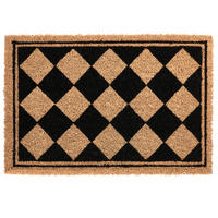 FUSSMATTE Beige/Schwarz 40/60 cm Kokosfasern Cardona - Beige, Textil (40/60cm) - Beliani