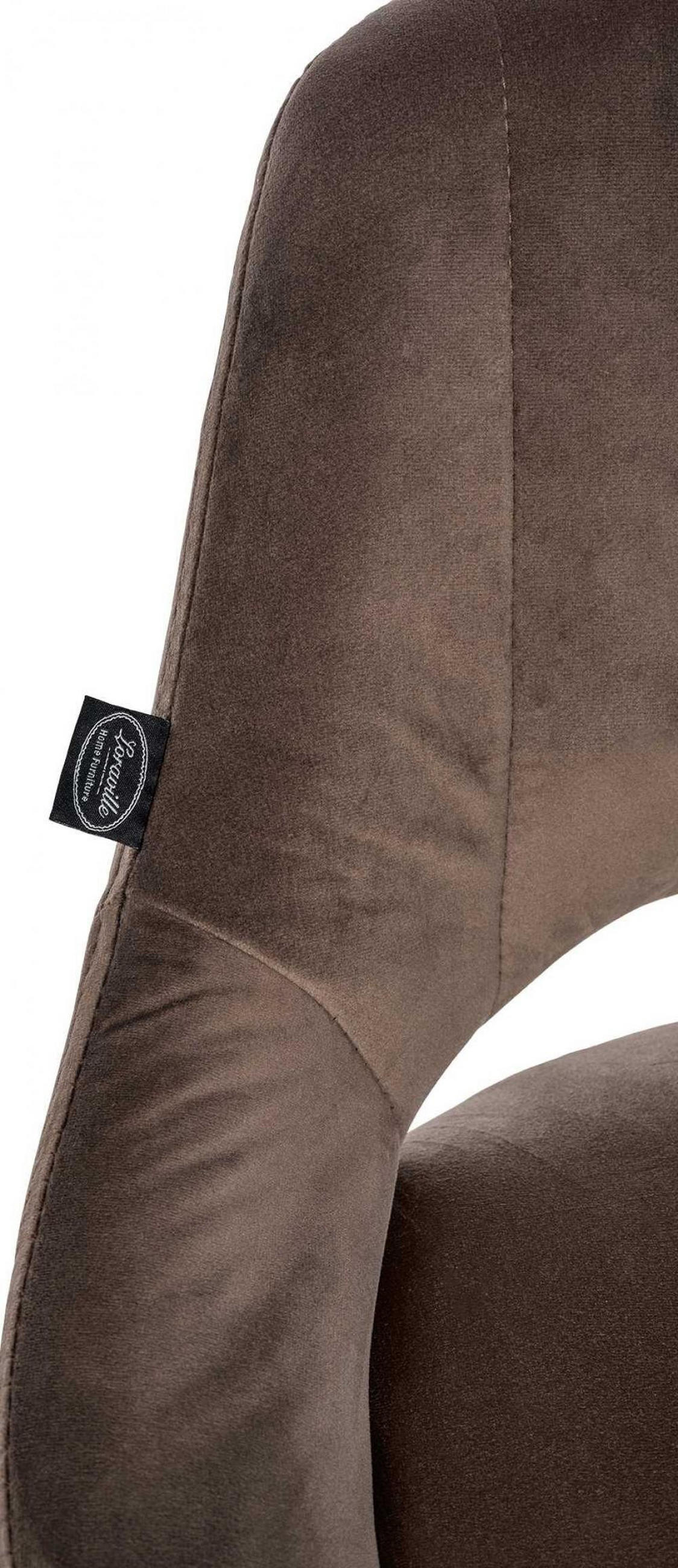 BARHOCKER Samt braun - Chromfarben/Braun, Textil/Metall (47/85/48cm) - CLP