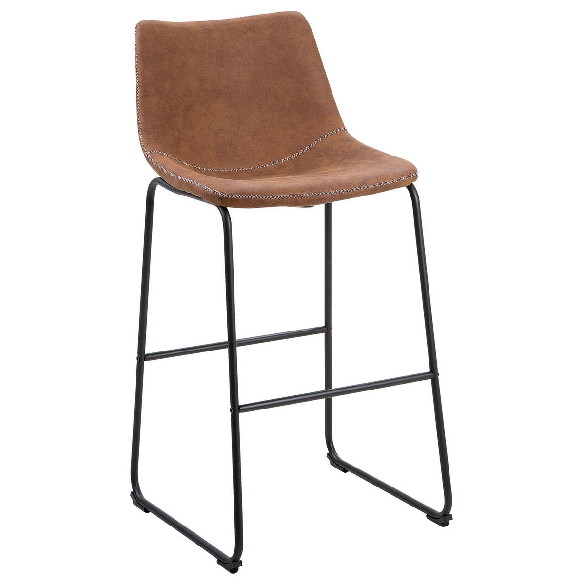 BARSTUHL 2er-Set Polsterbezug Braun Franks - Braun, Textil/Metall (46/99/46cm) - Beliani