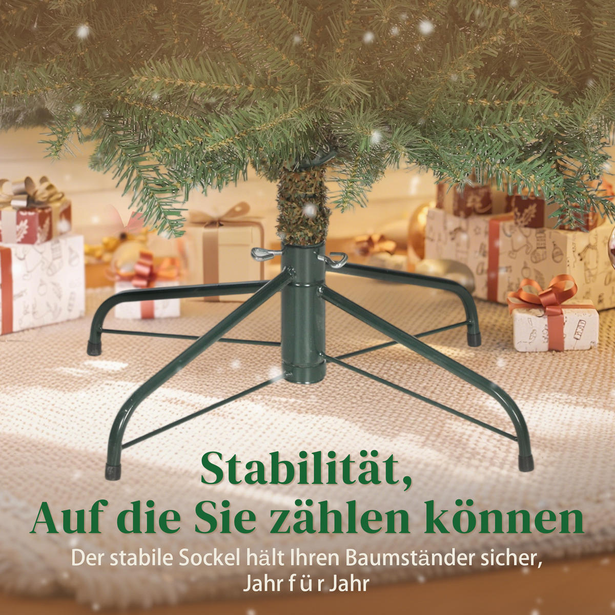 WEIHNACHTSBAUM künstlich 180 cm Christbaum mit 1687 dichten Zweigen Grün - Grün, Kunststoff (180cm) - HOMCOM