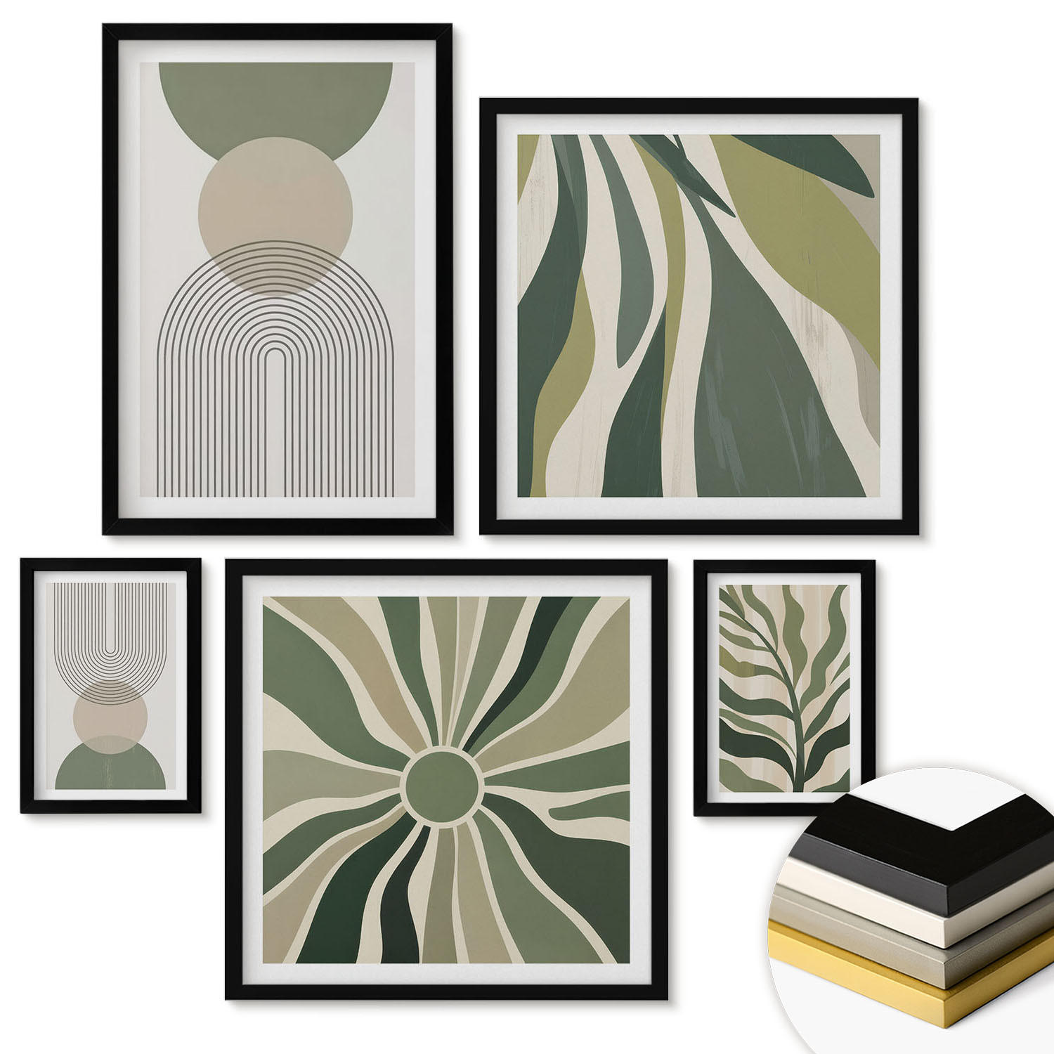 ArtPrintCave Wandbilder Schwarz 40x60 cm