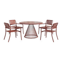 GARTENESSGRUPPE im Set - 4 -Sitzer - Stahl - terracotta - BIRMOS - Braun, Metall - Vente-Unique