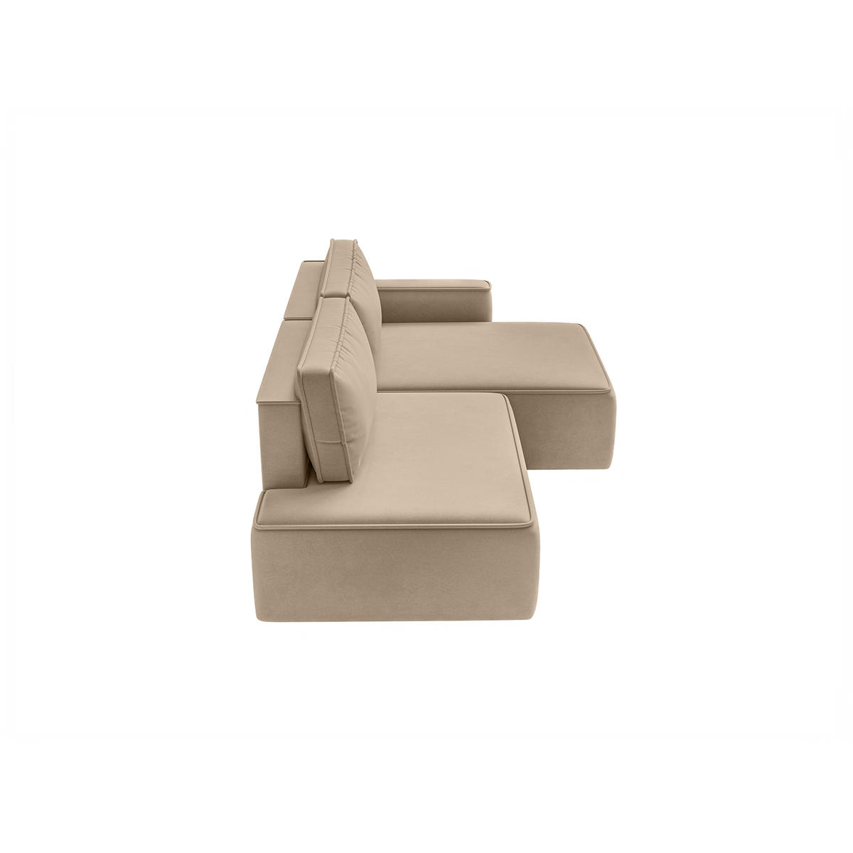 ECKSOFA Sarro mit Schlaffunktion, Beige - Beige, Textil (260/165cm) - Fedve