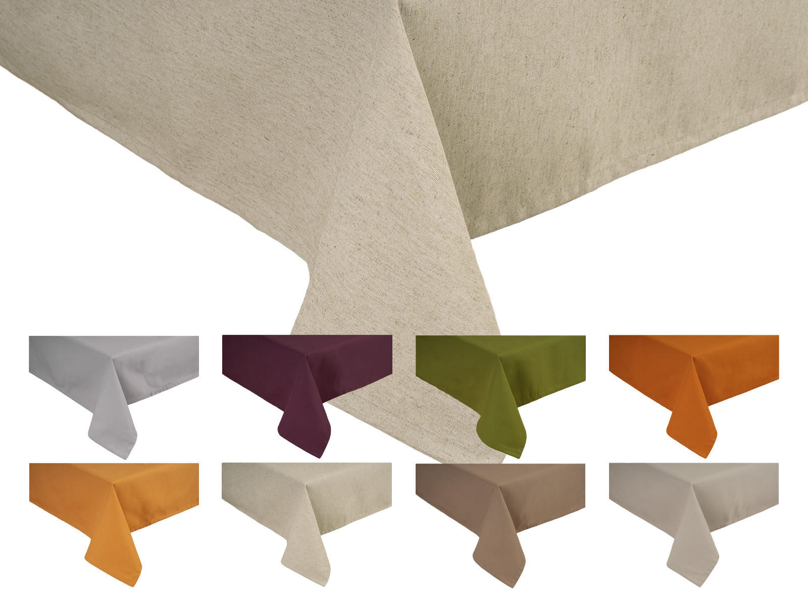 TISCHDECKE Wunschton melange-beige 130/130 cm - Beige, Textil (130/130cm) - beties Heimtextil