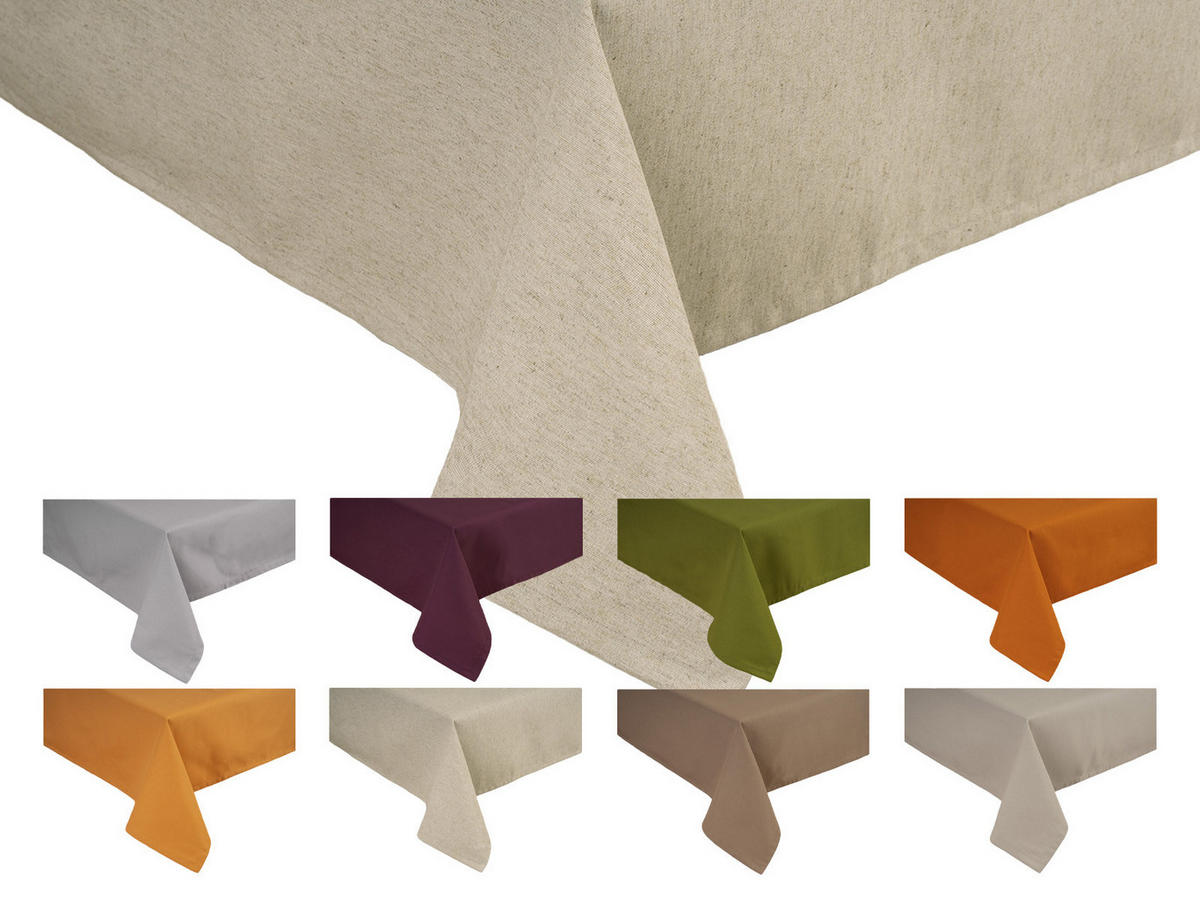 TISCHDECKE Wunschton melange-beige 130/130 cm - Beige, Textil (130/130cm) - beties Heimtextil