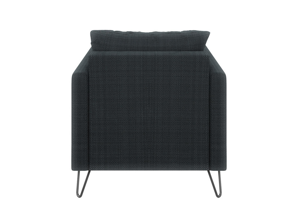SESSEL Harmony Graphit Chenille - Graphitfarben/Schwarz, Holz/Textil (80/85/100cm) - S-Style Möbel