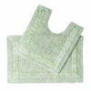BADGARNITUR 2-teilig, Badematte & WC-Vorleger, wendbar - Salbeigrün, Textil (50/80cm) - Homescapes