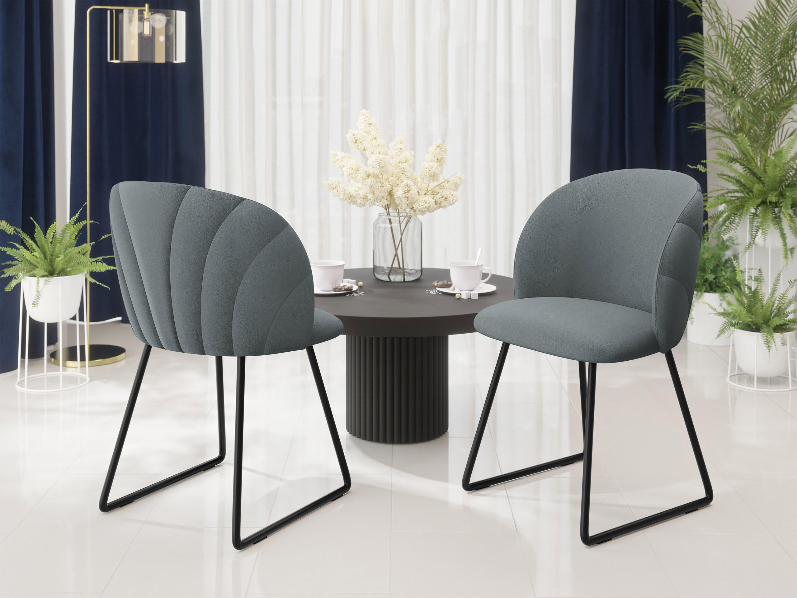 POLSTERSTUHL K99 M - Schwarz/Grau, Holzwerkstoff/Textil (51/80/53cm) - MIRJAN24