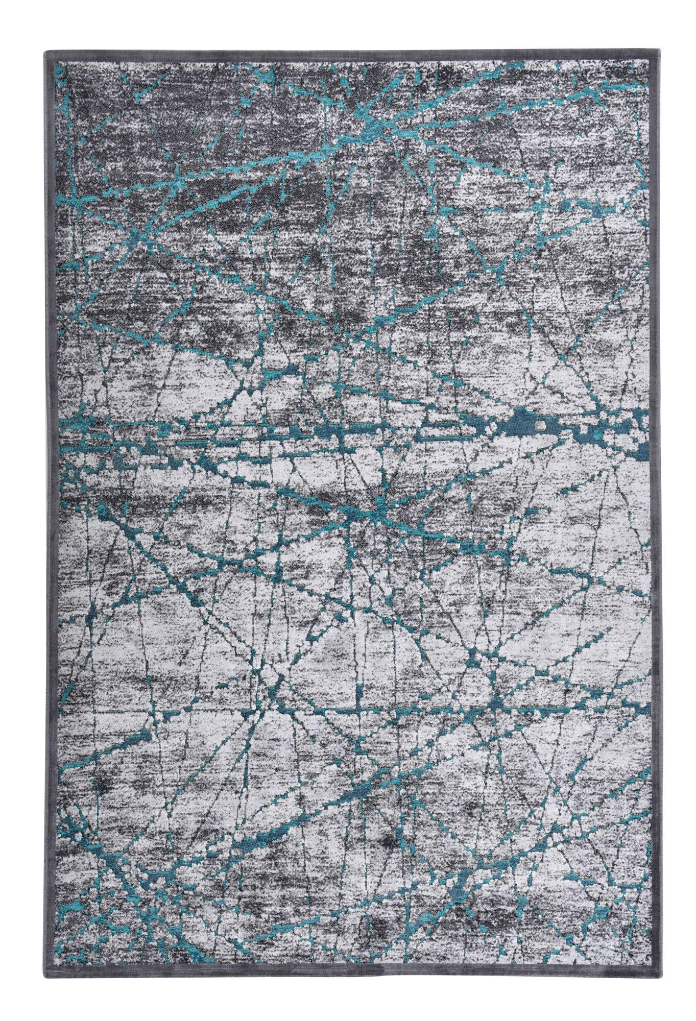 FLACHWEBETEPPICH Orelia 120x180 cm - Türkis, Textil (120/180cm) - Gino Falcone