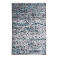 FLACHWEBETEPPICH Orelia 120x180 cm - Türkis, Textil (120/180cm) - Gino Falcone
