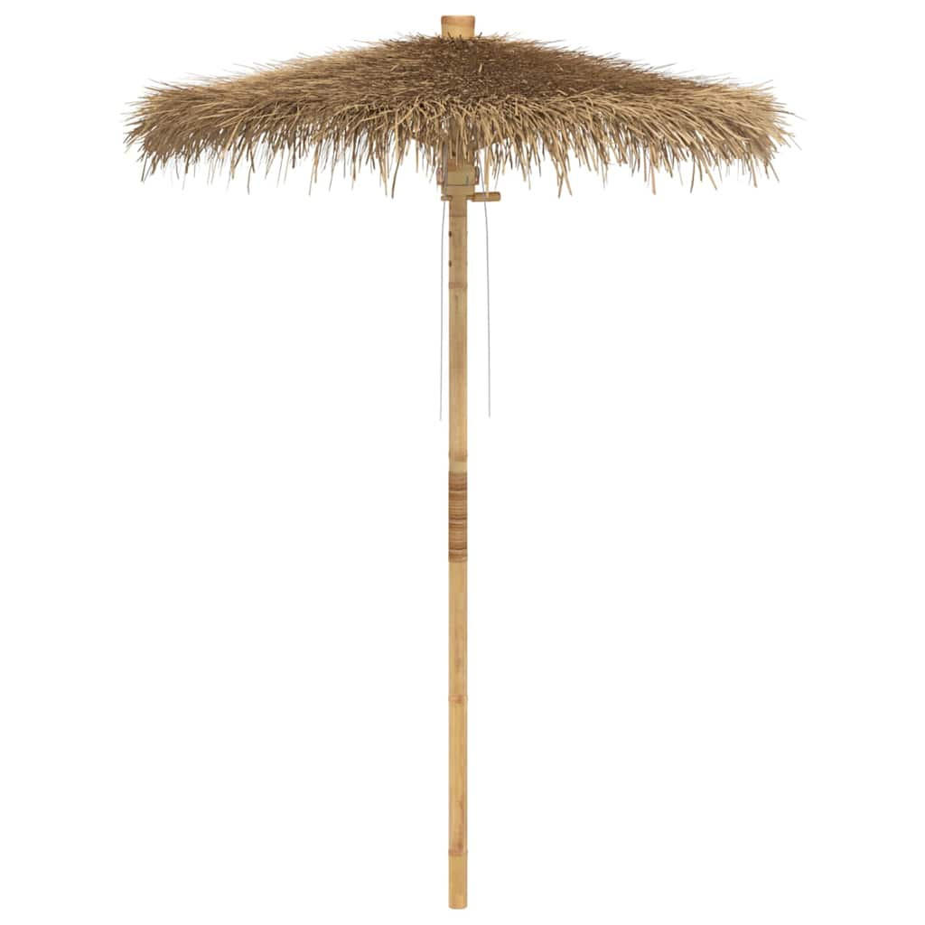 TIKI-SCHIRM Mit Bananenblatt-Dach 150 Cm Bambus - Braun, Naturmaterialen (150/150cm) - vidaXL