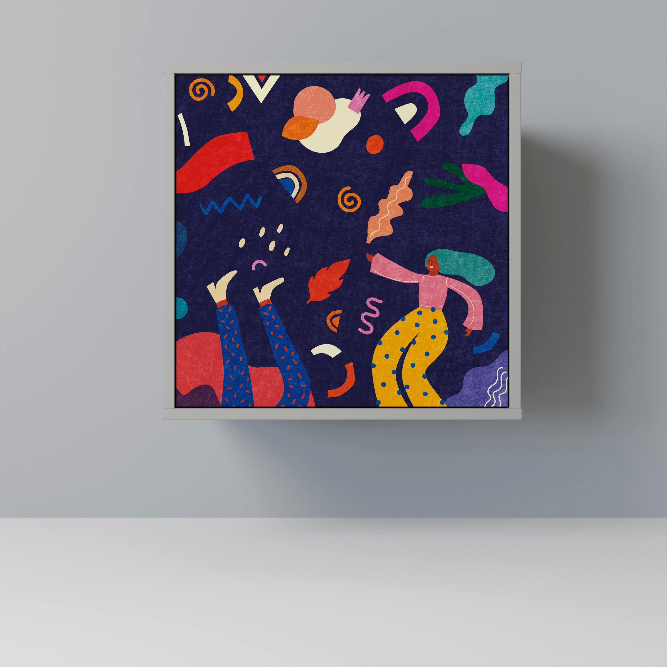 SpaceRebels Sideboard Grau 57.5x57.5x42 cm
