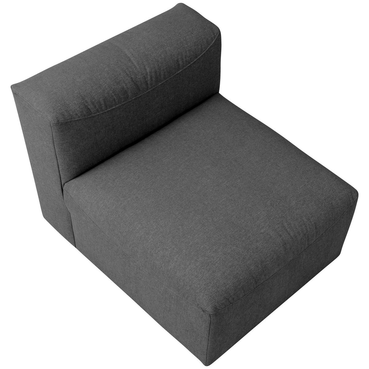 SOFA Element ohne Armlehne Kattrina Flachgewebe anthrazit - Anthrazit, Kunststoff (75/73/100cm) - 58aufmkessel