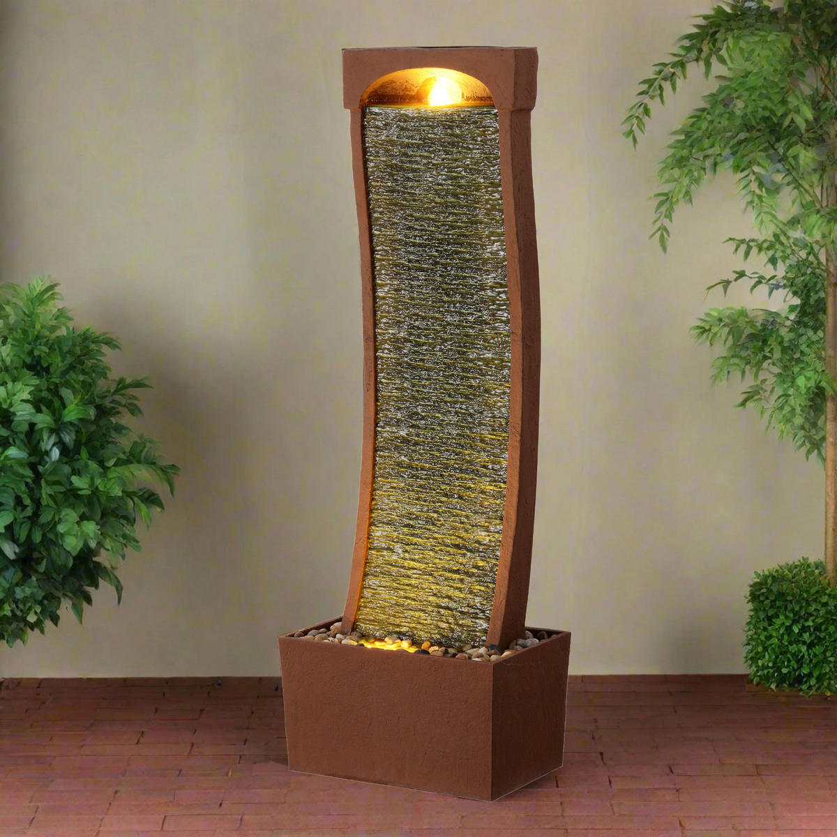 GARTENBRUNNEN 97 cm - Rot, Kunststoff (22/34.01/97.99cm) - Teamson Home