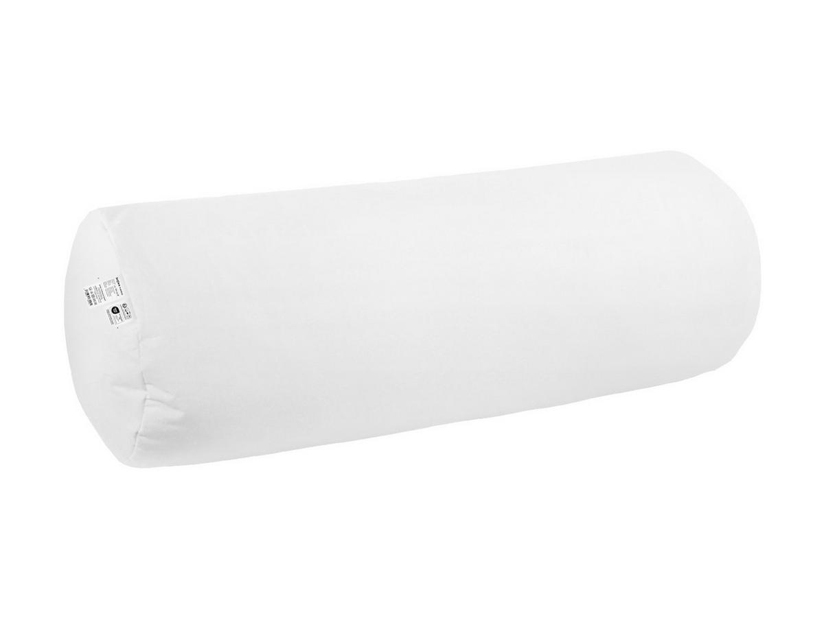 KISSENROLLE PublikUp gefüllt mit Schaumstoffflocken 25/70 cm - Weiß, Naturmaterialien/Textil (25/70cm) - beties Heimtextil