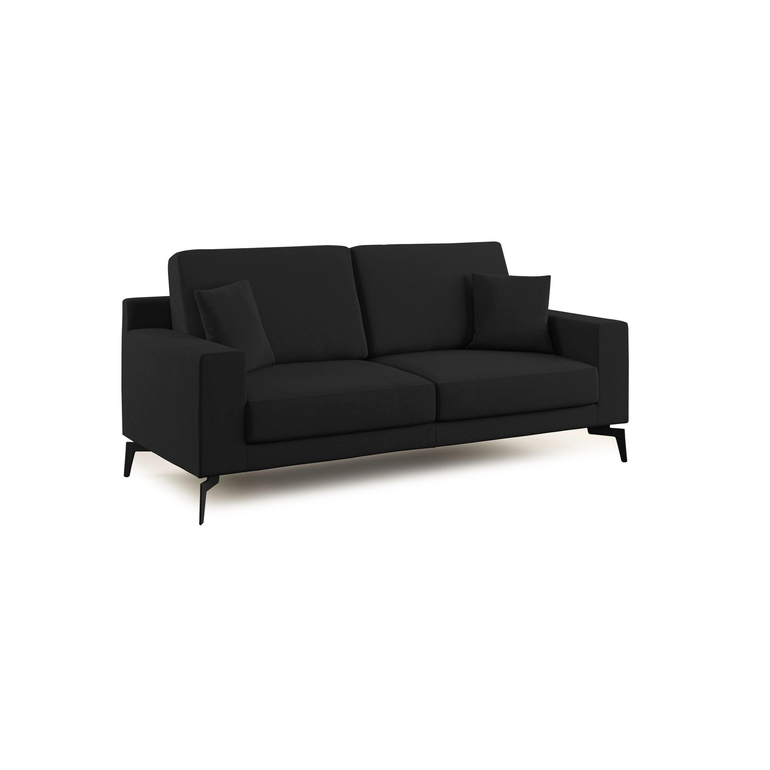 LINEARSOFA Prestige - Schwarz, Textil (206/95/91cm) - Divani.store