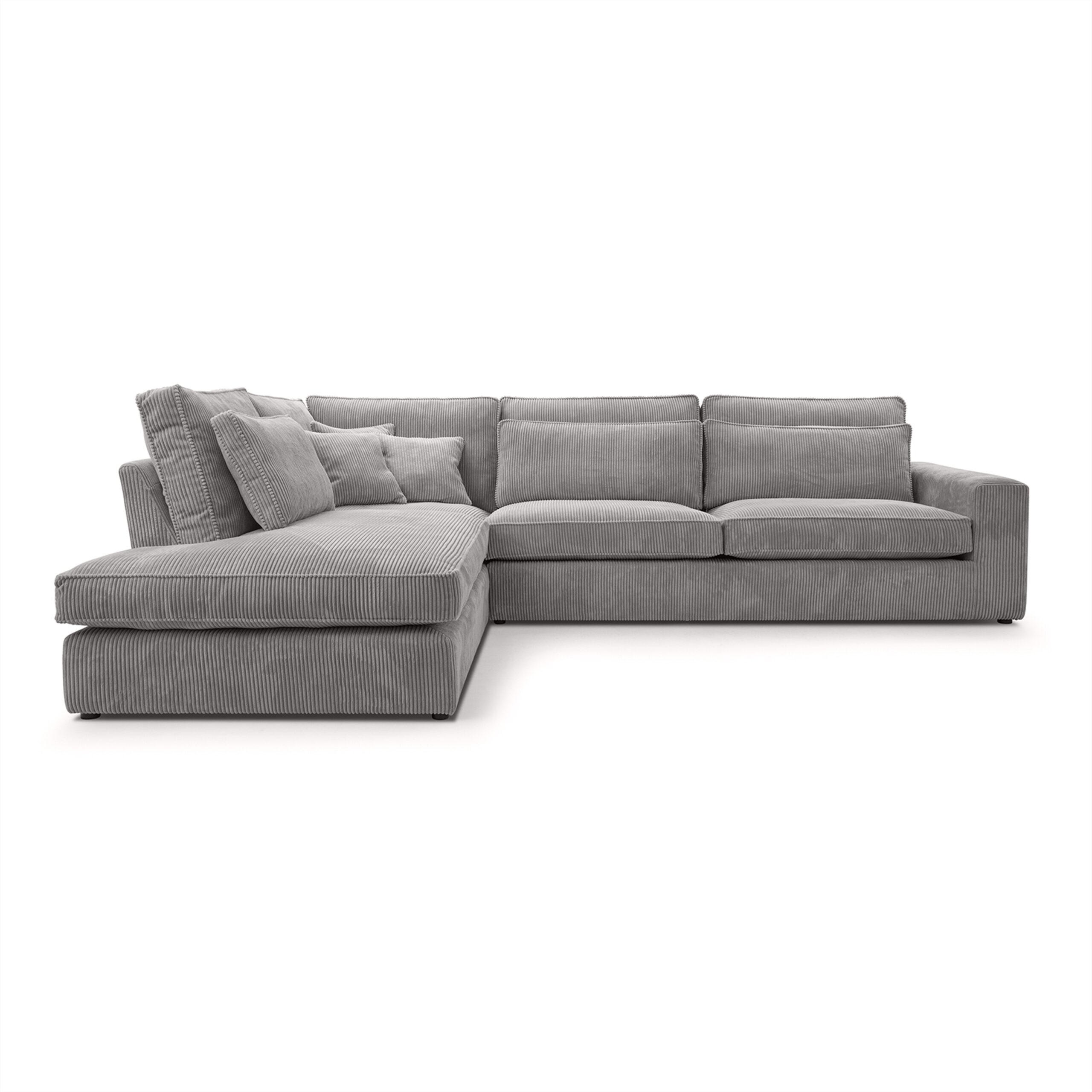 ECKSOFA Eckcouch Monica L-form, Grau - Grau, Textil (224/314cm) - Fedve