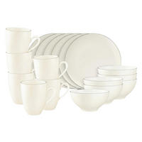FRÜHSTÜCKSSERVICE Savona Grey Line creme 18er Set - Creme, Keramik (1/1/1cm) - Seltmann Weiden