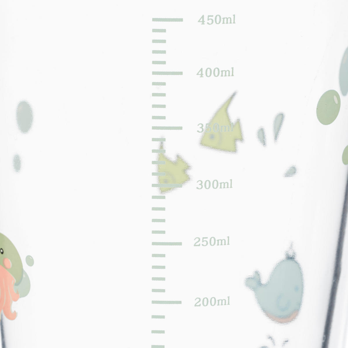 GLAS Transparent turkos rosa 4-pack valmotiv - Transparent, Glas/Plast (1.8L) - Relaxdays
