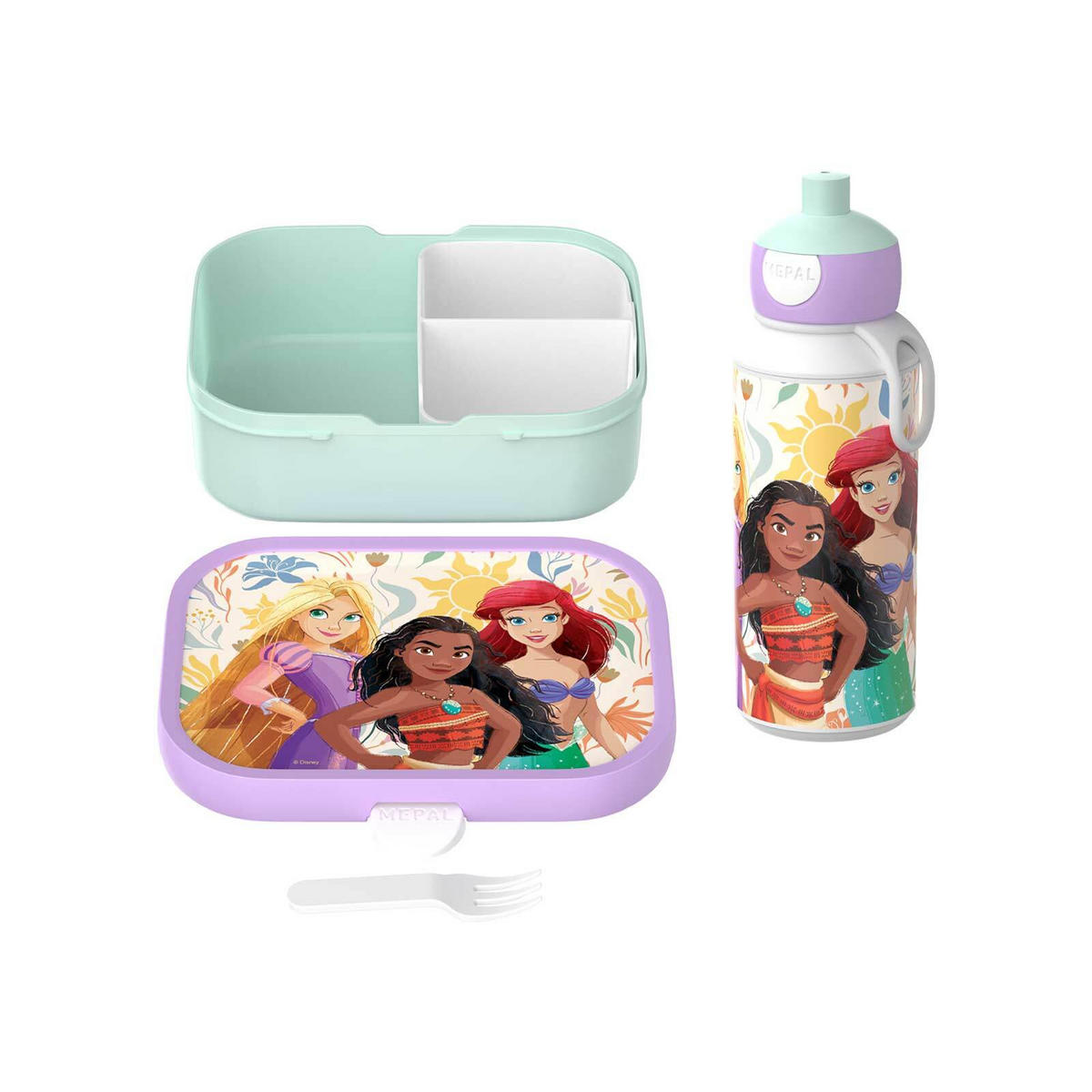LUNCHSET Campus Princess Power 2er Set - Violett/Mintgrün, Kunststoff (7.5/18.8/20.5cm) - Mepal