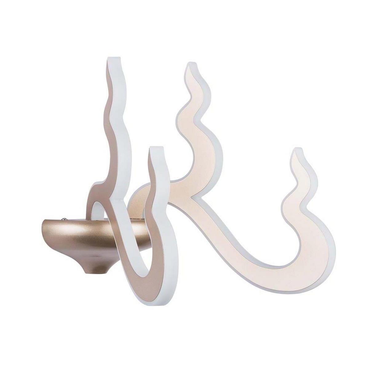 LED WANDLEUCHTE MICHI champagner opal - Beige, Metall (27/29/26.5cm) - Globo Lighting