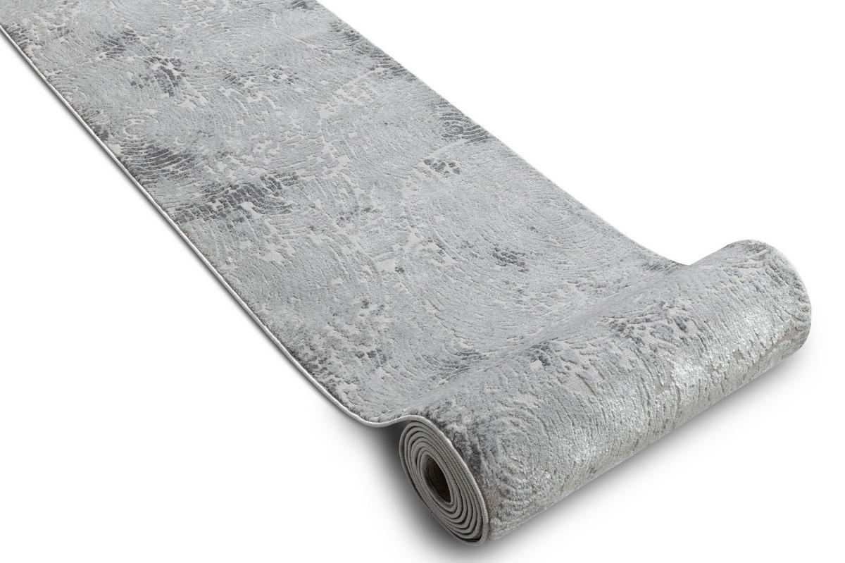 LÄUFER Strukturell MEFE 80/110 cm - Grau, Textil (80/110cm) - rugsX