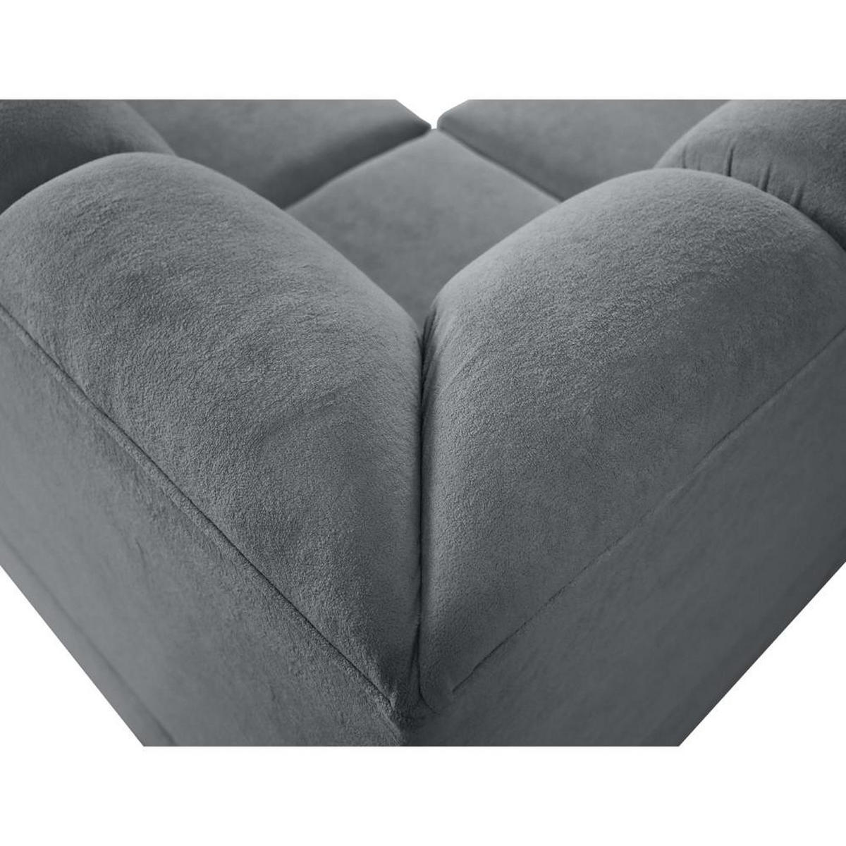 ECKSCHLAFSOFA Zoja links grau - Schwarz/Grau, Textil (261/193cm) - Beautysofa