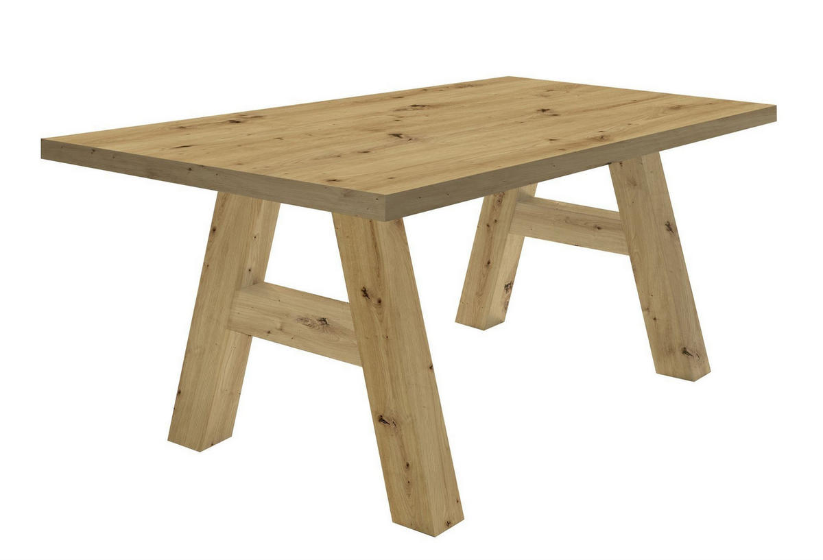 ESSZIMMERTISCH Elia 2 160 x 90 x 75 Esstisch Asteiche - Naturfarben, Holz (160/90/75cm) - 58aufmkessel