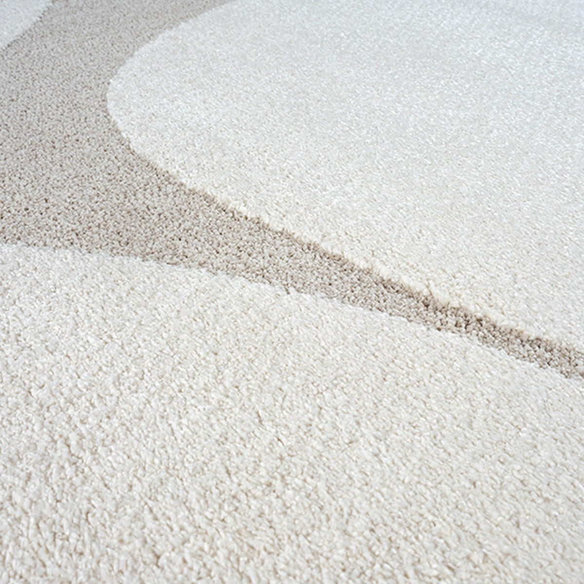 KURZFLORTEPPICH Abstrakt MUOTA Polypropylen Creme 140 x 200 cm - Beige, Textil (140/200cm) - KADIMA DESIGN