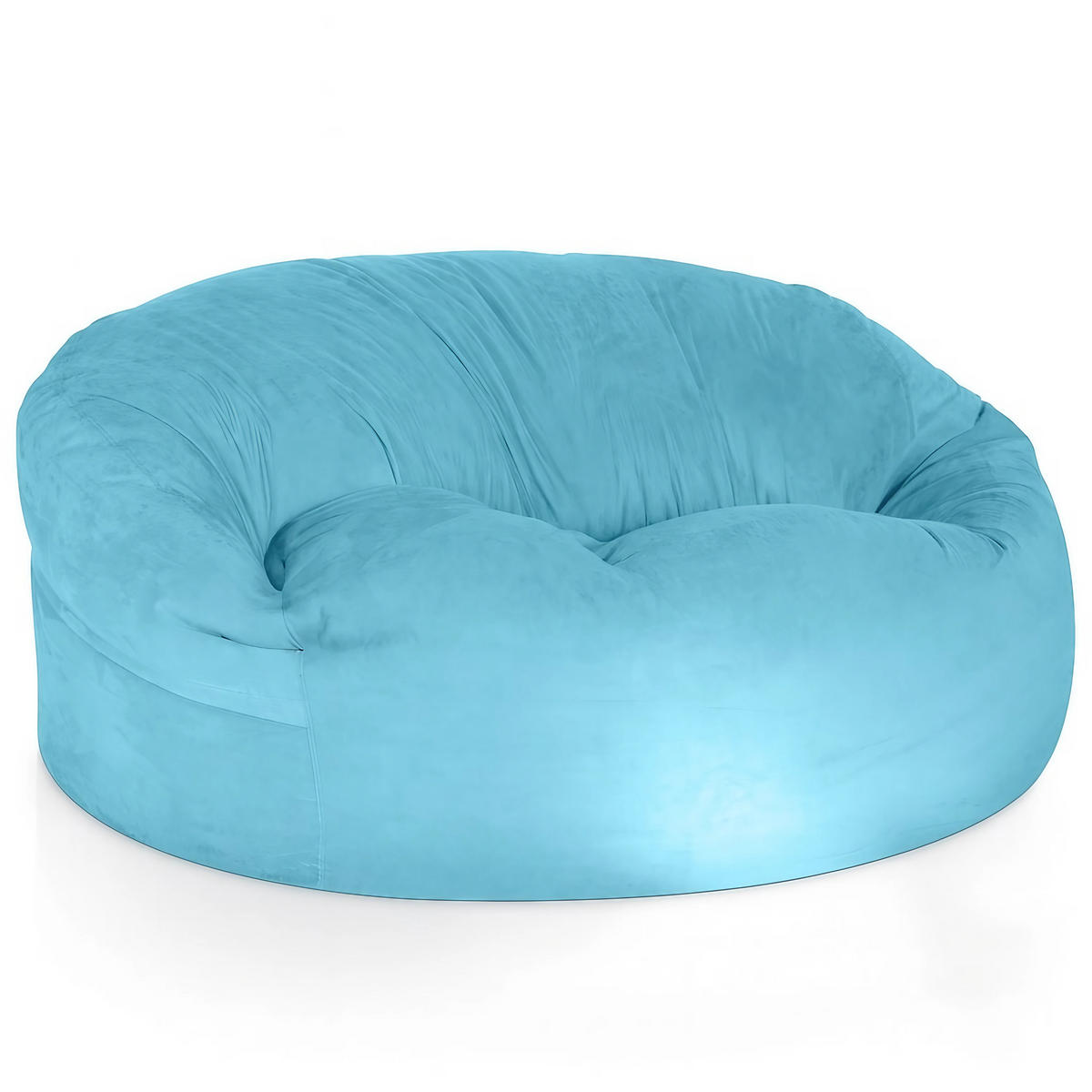 RIESEN-SITZSACK XXL JUMBO Velours 6ft - Hellblau, Textil (180/120/180cm) - Green Bean