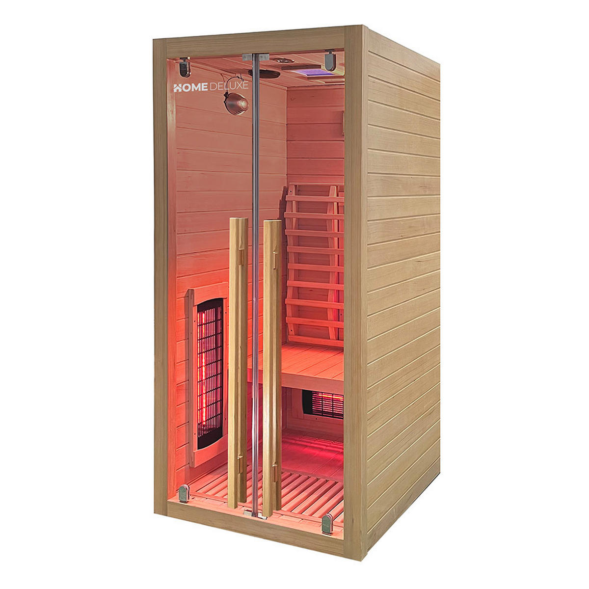 INFRAROTKABINE SONORA S - Größe: S - Naturfarben, Holz (90/190/90cm) - Home Deluxe